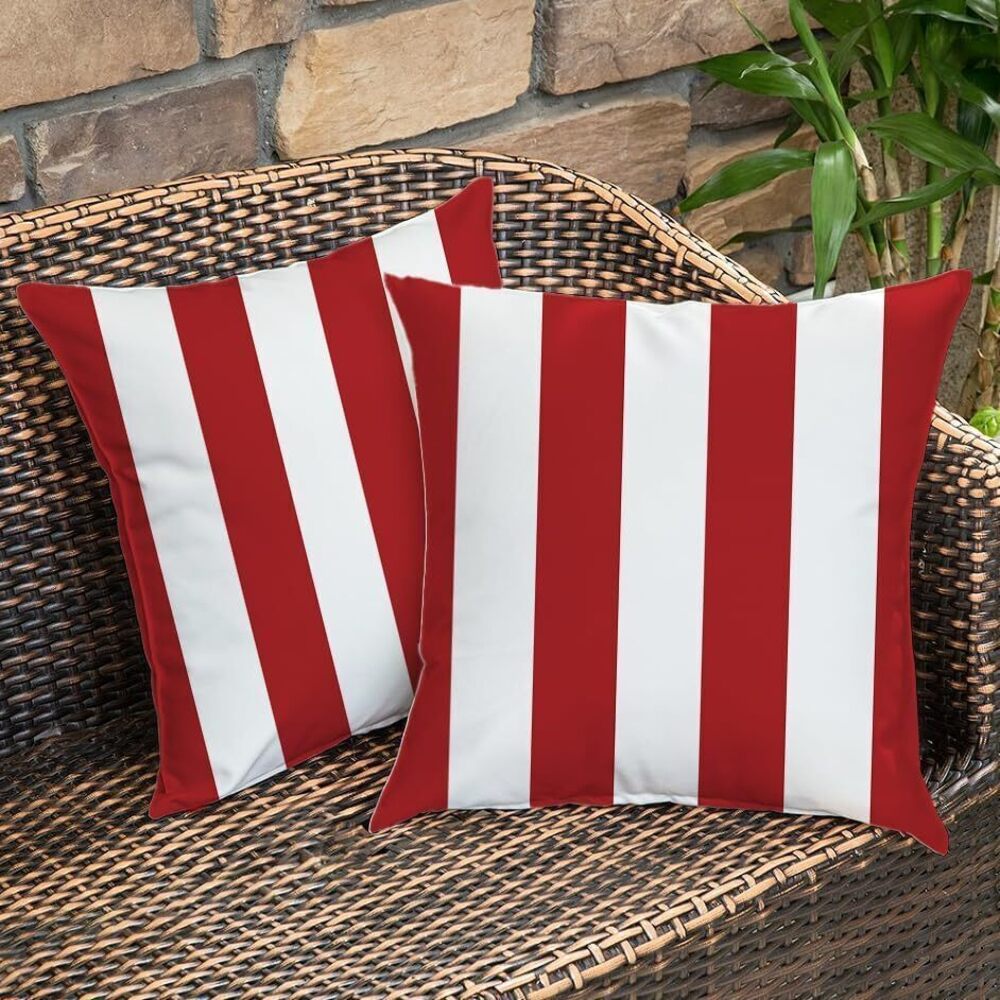 6418 Pack of 2, Waterproof Pillow Covers Outdoor Throw Pillowcases